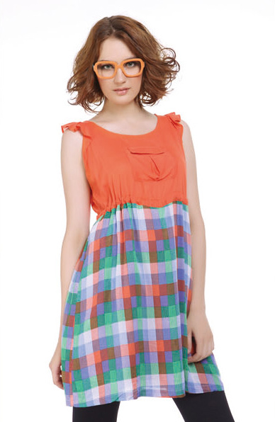 衣+康防輻射彩格可拆半銀馬甲