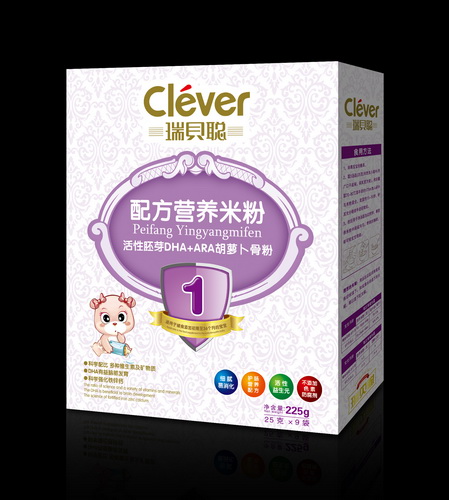 瑞貝聰活性胚芽DHA+ARA胡蘿卜骨粉營(yíng)養(yǎng)米粉1段盒裝