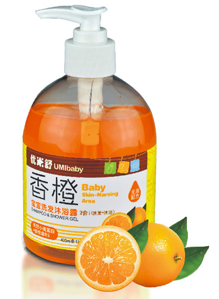 優米舒香橙寶寶洗發沐浴露二合一