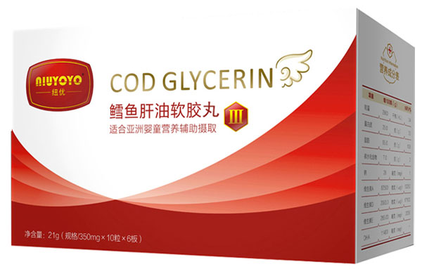 紐優魚肝油膠丸3段60粒