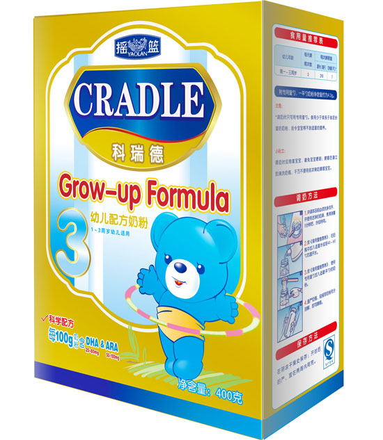 搖籃科瑞德幼兒配方奶粉3段盒裝