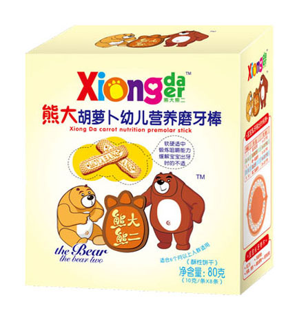 熊大熊二牌熊大胡蘿卜幼兒營養磨牙棒