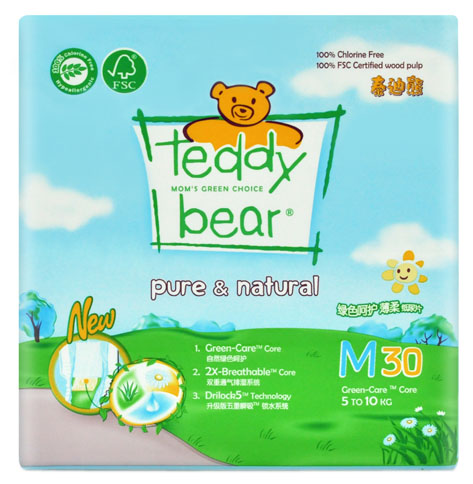 泰迪熊呵護嬰兒紙尿褲迷你裝M碼