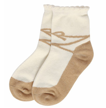 本色源有機棉蝴蝶結童襪