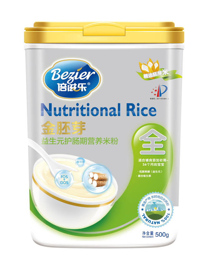 倍滋樂金胚芽聽裝益生元護腸期營養米粉