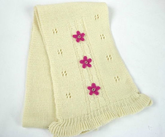 幼之戀星星圍巾白色