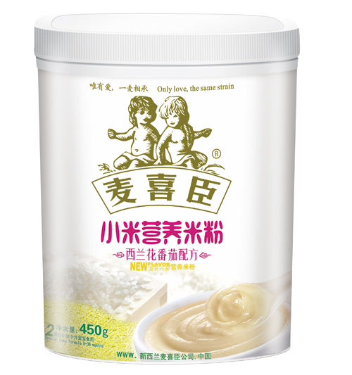 麥喜臣小米營養米粉西蘭花番茄配方罐裝