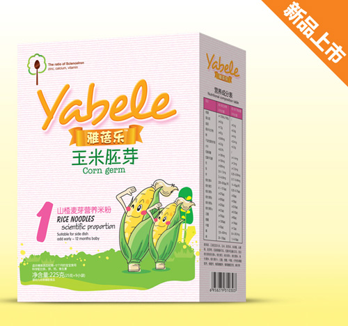 雅蓓樂玉米胚芽山楂麥芽營養米粉