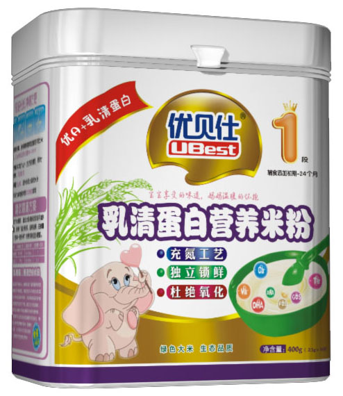 優貝仕乳清蛋白營養米粉1段