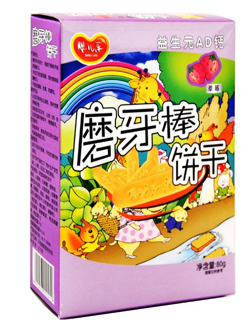 嬰兒樂普通磨牙棒草莓為80g