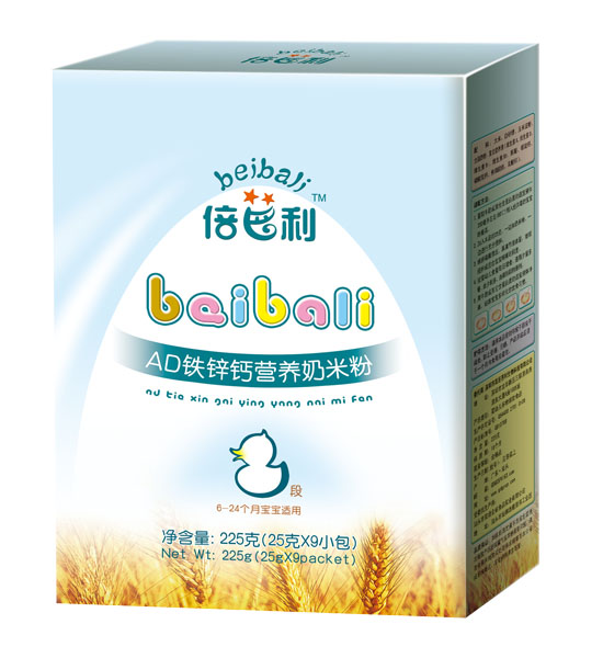 倍芭利AD鐵鋅鈣營養(yǎng)奶米粉盒裝