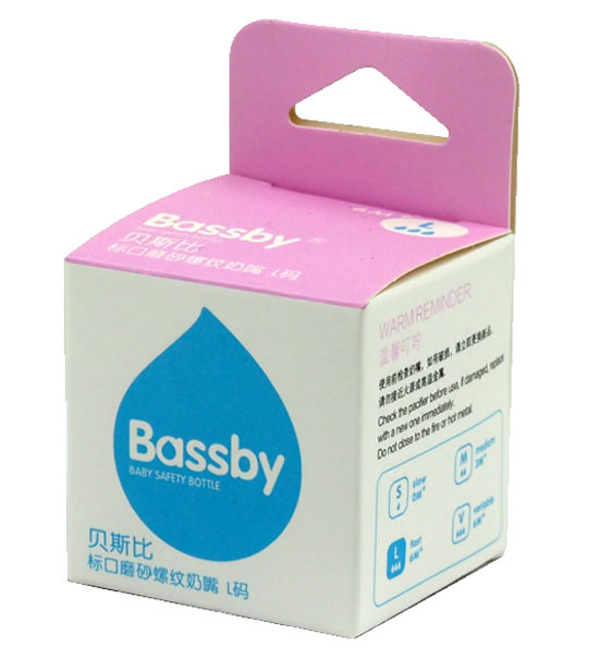 貝斯比標口磨砂雙螺紋奶嘴L碼