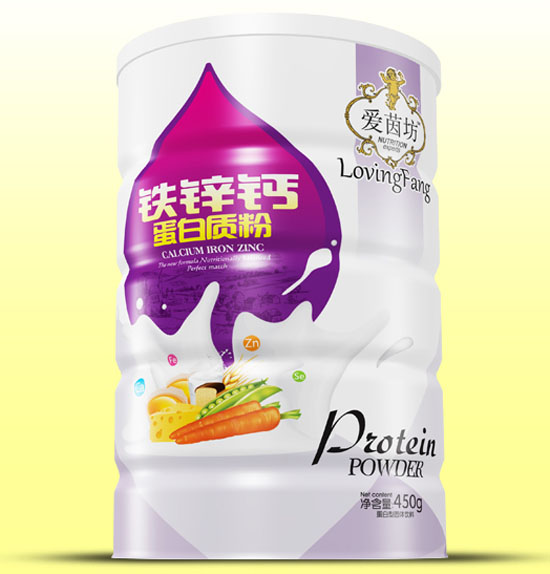 愛茵坊鐵鋅鈣蛋白質粉鐵聽450g