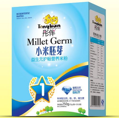 彤伴益生元護暢小米胚芽米粉盒裝1段