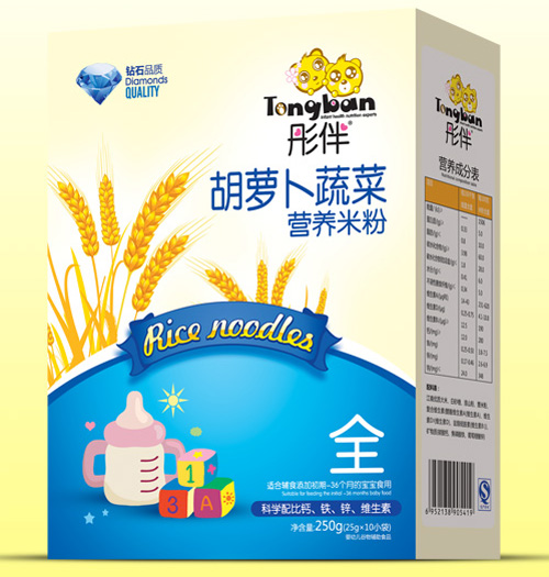 彤伴胡蘿卜蔬菜營養米粉盒裝全段