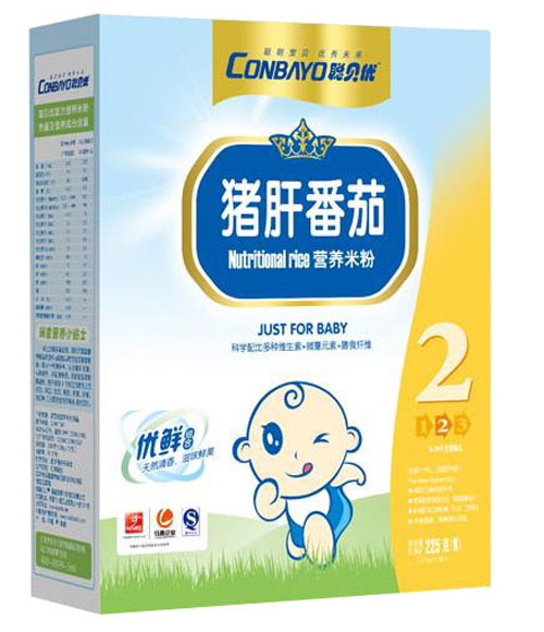 聰貝優豬肝番茄營養米粉2段