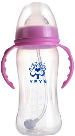 優兒優女330ml寬口有柄自動PP奶瓶