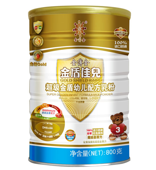 金盾佳兒超級(jí)金盾幼兒配方乳粉800克3段聽(tīng)裝