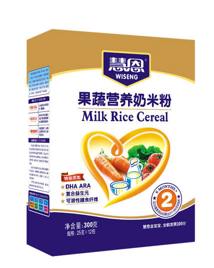 慧恩300克普裝果蔬營養奶米粉