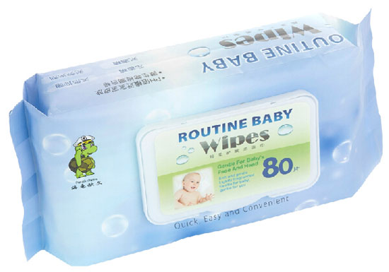 海龜歐文護膚柔濕巾80片帶蓋