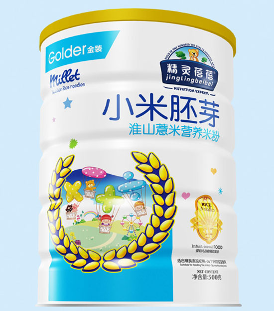 精靈蓓蓓淮山薏米小米胚芽營養米粉