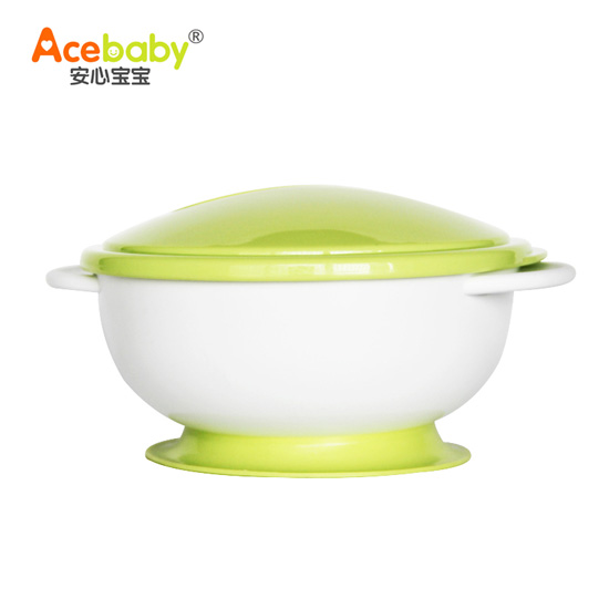 安心寶寶寶寶練習(xí)吸力碗綠色白底