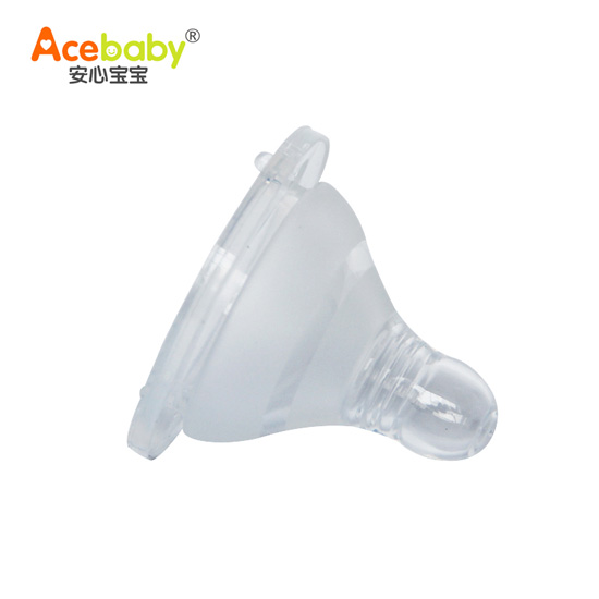 安心寶寶寬口L液體硅膠奶嘴側面