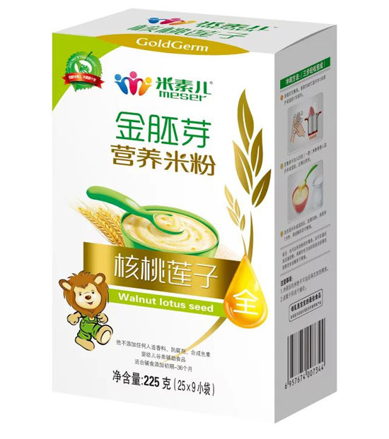 米素兒核桃蓮子金胚芽營養米粉盒裝