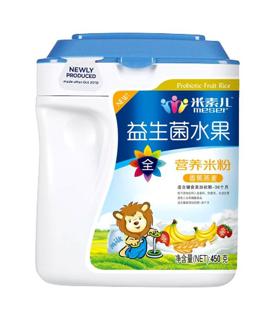 米素兒益生菌水果營養米粉聽裝