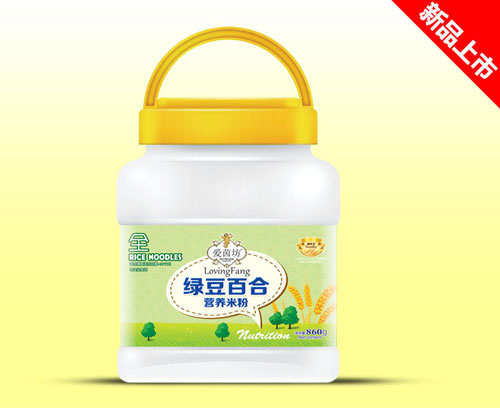 愛茵坊860g營養米粉桶裝綠豆百合
