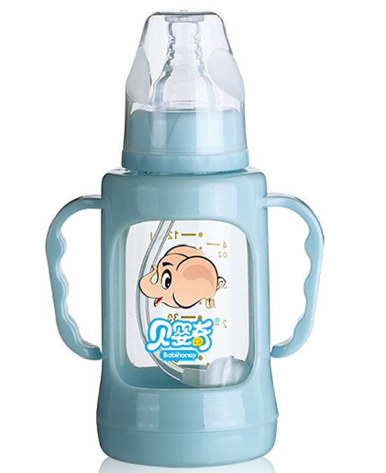 貝嬰奇標口防爆晶鉆玻璃奶瓶120ML