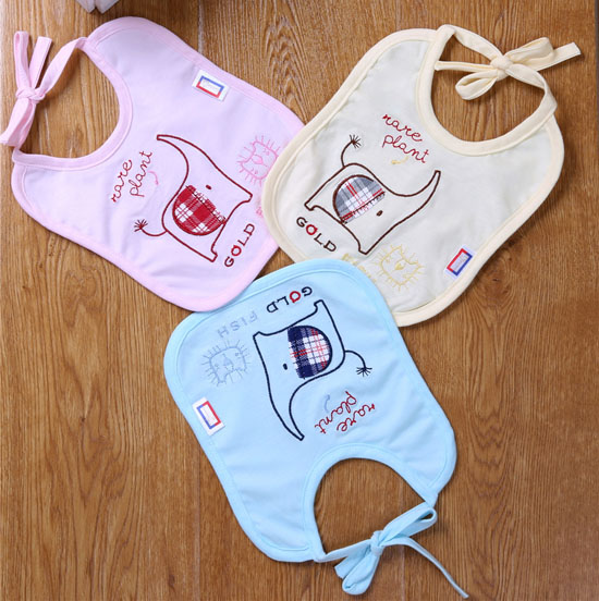 金色小魚雙面竹纖維口水圍