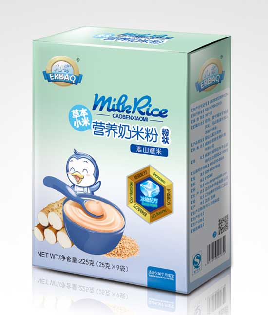 兒葆淮山薏米草本小米營養奶米粉盒裝