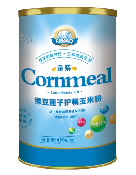 兒葆綠豆蓮子護(hù)暢金裝玉米粉罐裝