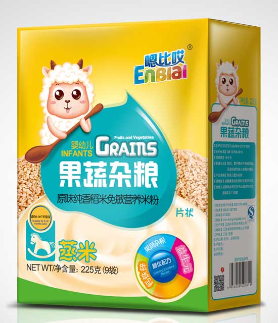 嗯比哎果蔬雜糧原味純香稻米免敏營養米粉