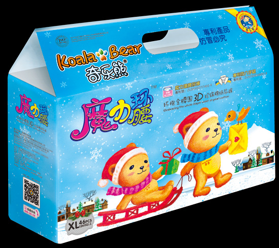 奇樂熊魔力環腰3D珍珠棉紙尿褲XL