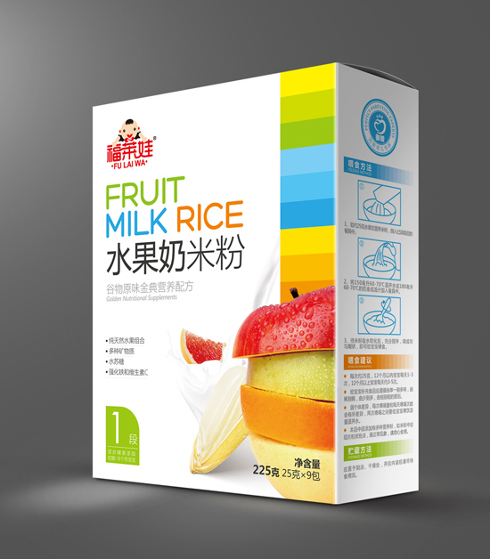 福萊娃谷物原味水果奶米粉