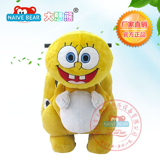 大憨熊海綿寶寶人偶型毛絨車