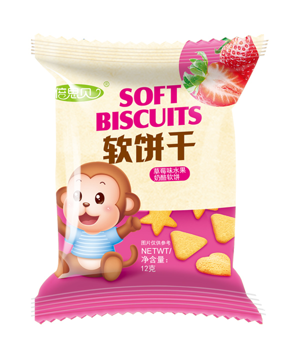 倍思貝草莓味水果奶酪軟餅干12克