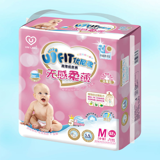 優尼弗無感柔薄嬰兒紙尿褲M碼52入