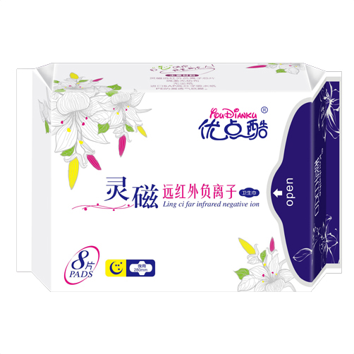 優(yōu)點酷靈磁遠紅外負離子衛(wèi)生巾(夜用)