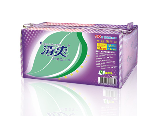 清爽水晶系列—30片日夜組合裝全絲薄干網衛生巾