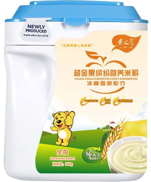 愛之藍冰糖雪梨配方超金果繽紛營養米粉全段