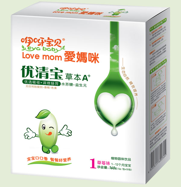 咿呀寶貝草本A+草莓味優清寶1段