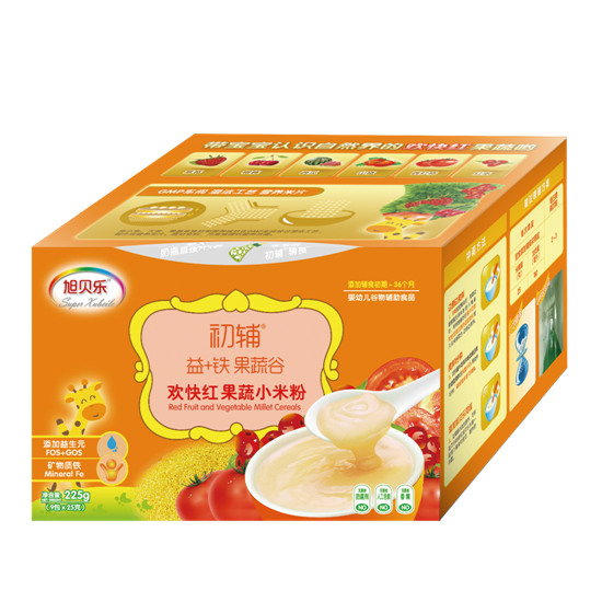 旭貝樂(lè)初輔歡快紅果蔬小米粉