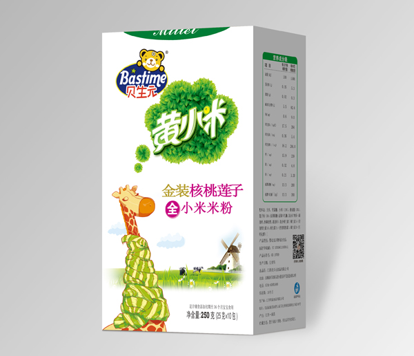 貝生元金裝核桃蓮子黃小米米粉盒裝