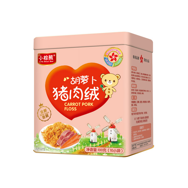 小棕熊胡蘿卜豬肉絨鐵罐