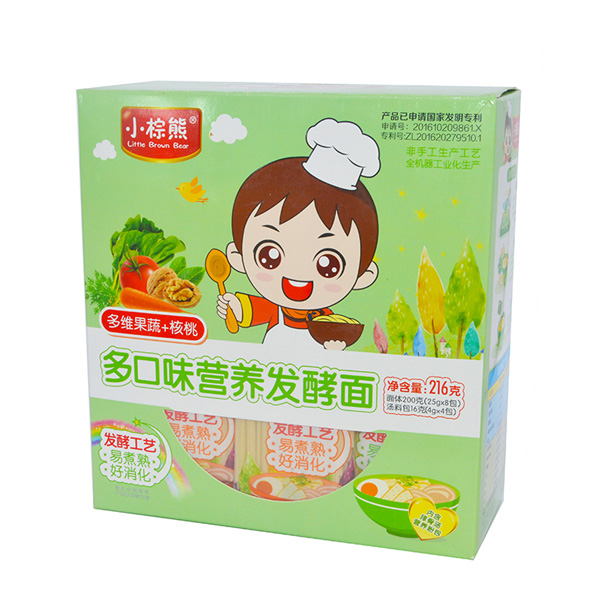 小棕熊多口味營養發酵面多維果蔬+核桃216g