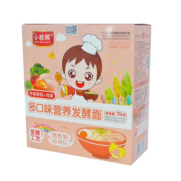 小棕熊多口味營養發酵面多維果蔬+雞蛋