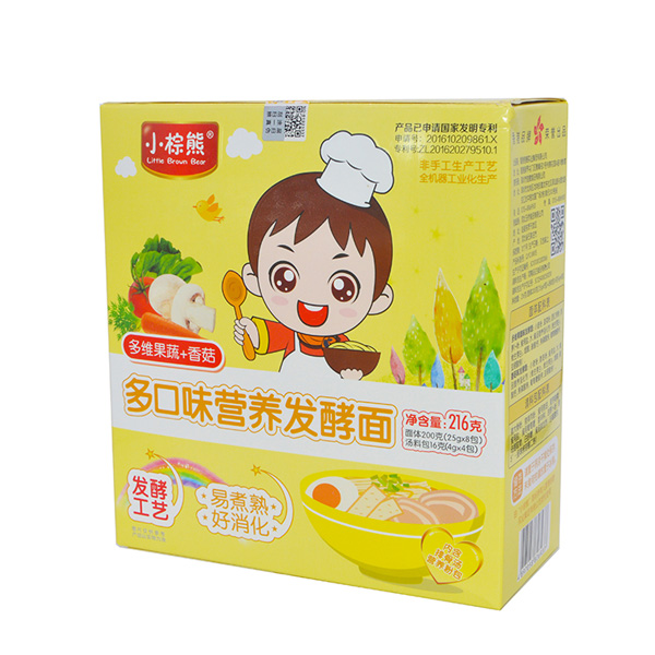 小棕熊多口味營養發酵面多維果蔬+香菇216g